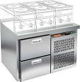 Стол морозильный HICOLD GN 2 BR2 BT LT