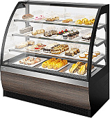 Витрина кондитерская Chilz VETE OF 130 серый, венге мали