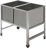 Ванна моечная двойная сварная Simeco ВМС2Е1407 (AISI 430, уголок)