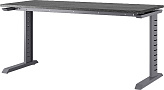 Стол офисный КОБОР L2-120/60 graphite/wood