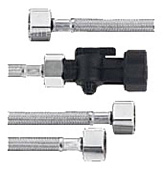 Комплект подключения №1 Brita входн. и выходн. шланги G3/4 - G3/8 + запирающий клапан G3/4 - G1, DN8, 2 метра, нерж. металл, супергибкость