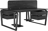 Стол офисный КОБОР TB/2-140/140 black/wood