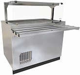 Прилавок-витрина Abat ПВВ(Н)-70Е-НШ (нерж.сталь)