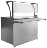 Прилавок нейтральный Luxstahl ПНП (С) -1000 Premium (нерж., верхняя полка)