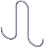 Крюк для туш двойной Simeco КТ2