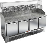 Стол для пиццы HICOLD PZE3-1111/SN камень (без витрины)