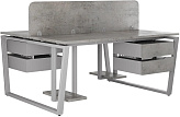 Стол офисный КОБОР OTR/2-140/140 aluminum/chicago