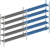 Стеллаж модульный линейный дополнительный POLAIR LOAD.ME INOX 16AL.5IN30.15Е