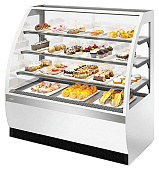 Витрина кондитерская Chilz VETE LUX 130 белый глянец, шлифованная нержавейка