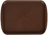 Поднос Luxstahl 330х260 мм светло-коричневый
